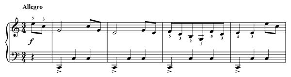 German Dance  Hob. IX:  12  in C Major by Haydn piano sheet music