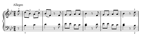 Allegro - K. 3 in B-flat Major by Mozart