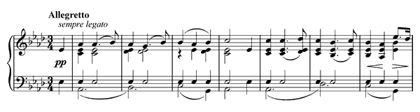 Impromptu Op. 142 No. 2  in A-flat Major by Schubert piano sheet music