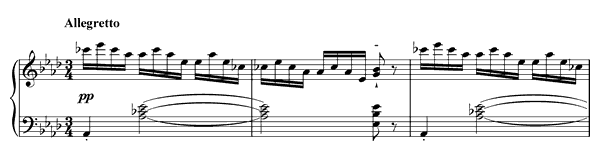 Impromptu Op. 90 No. 4  in A-flat Major by Schubert piano sheet music