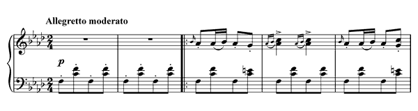 Moment Musical Op. 94 D. 780 No. 3  in F Minor by Schubert piano sheet music